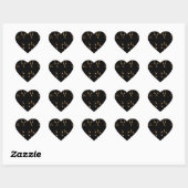 Liebe ist Herz-Aufkleber (Blatt)