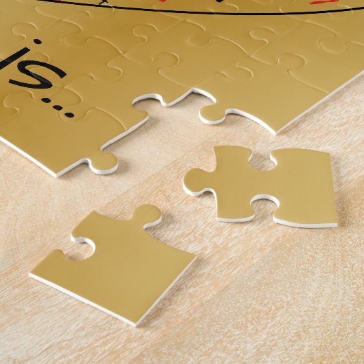 Liebe ist herzförmige Word Cloud Repeat Typografie Puzzle (Seite)