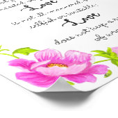 Liebe ist, ich Korinther 13 Text, floral Poster (Ecke)