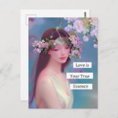 Liebe ist Ihr wahres Wesen | Fairy Like Angelic Postkarte (Vorne/Hinten)