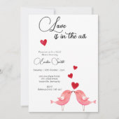 Liebe ist im Air Bird Brautparty Einladung (Vorderseite)