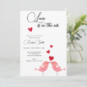 Liebe ist im Air Bird Brautparty Einladung (Stehend Vorderseite)