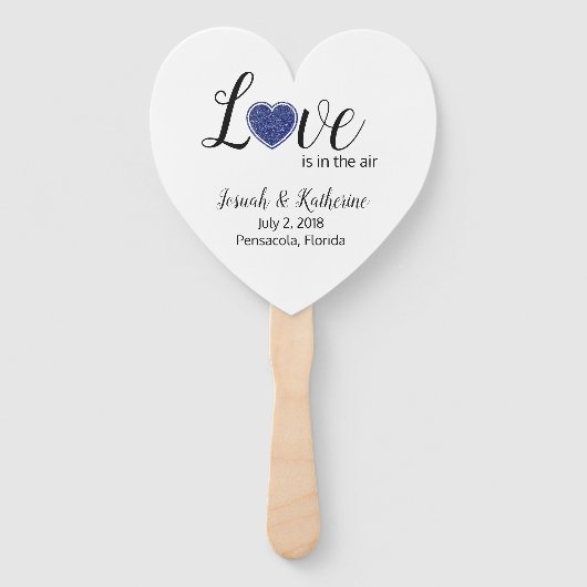 Liebe ist im Air Blue Heart Program Fan Fächer (Vorderseite)