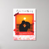 Liebe ist im Air Custom Foto Couple & Text Leinwanddruck (Vorderseite)