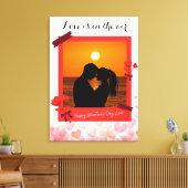 Liebe ist im Air Custom Foto Couple & Text Leinwanddruck (Insitu (Wohnzimmer))