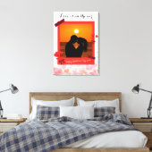 Liebe ist im Air Custom Foto Couple & Text Leinwanddruck (Insitu (Schlafzimmer))