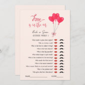 Liebe ist im Air Guess Who Showspiel Einladung (Vorne/Hinten)