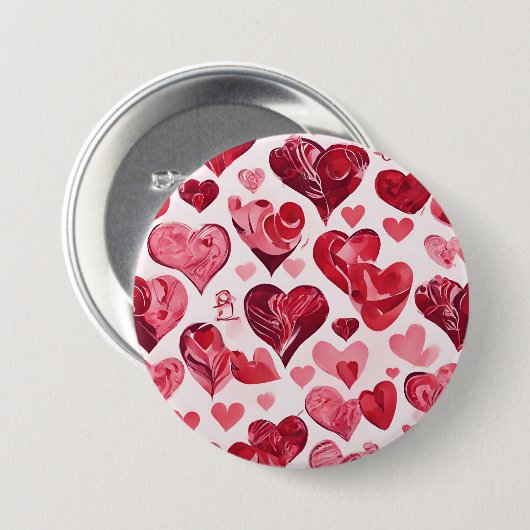 Liebe ist im Air-heart-Design Button (Vorne & Hinten)