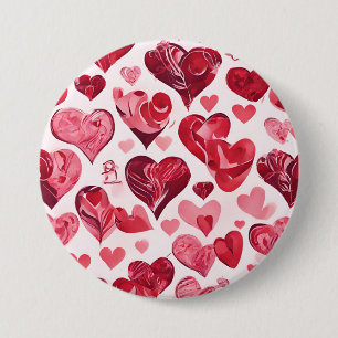 Liebe ist im Air-heart-Design Button