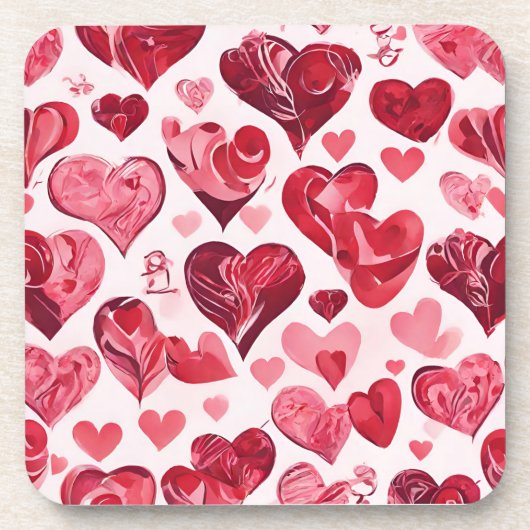 Liebe ist im Air-heart-Design Getränkeuntersetzer (Vorderseite)