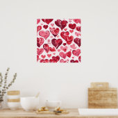Liebe ist im Air-heart-Design Poster (Küche)