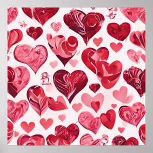 Liebe ist im Air-heart-Design Poster