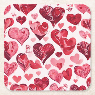 Liebe ist im Air-heart-Design Rechteckiger Pappuntersetzer