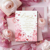 Liebe ist im Air Hearts Brautparty Einladung