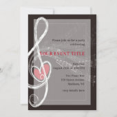 Liebe ist im Air Music Themed Party Einladung (Vorderseite)