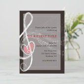 Liebe ist im Air Music Themed Party Einladung (Stehend Vorderseite)