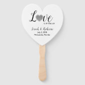 Liebe ist im Air Silver Heart Program Fan Fächer (Vorderseite)