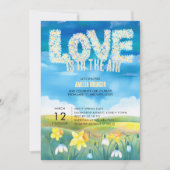 Liebe ist im Air Spring Brautparty Einladung (Vorderseite)