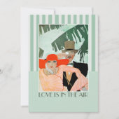 Liebe ist im Air Valentine's Day Party Einladung (Vorderseite)