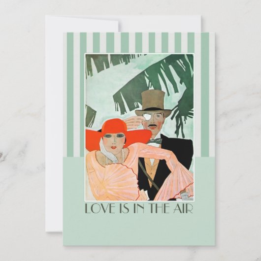 Liebe ist im Air Valentine's Day Party Einladung (Vorderseite)