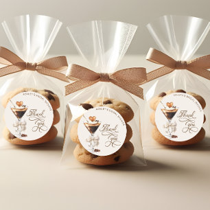 Liebe ist im Anflug Espresso Martini Brautparty Runder Aufkleber