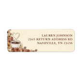 Liebe ist im Anflug Floraler Kaffee Herz Rücksende (Vorne)