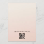 Liebe ist im Anflug QR-Code-Brautjunggesellinnenab Einladung (Rückseite)