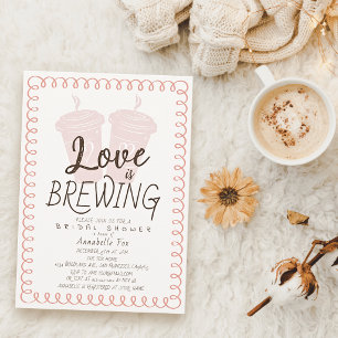 Liebe ist im Anflug To Go Kaffeetassen Brautparty Einladung