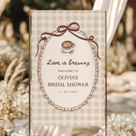 Liebe ist im Aufbruch Kaffeebridal Shower Willkomm Banner