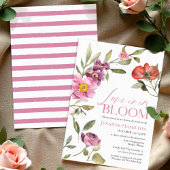 Liebe ist im Bloom Rosey Floral Spring Brautparty Einladung