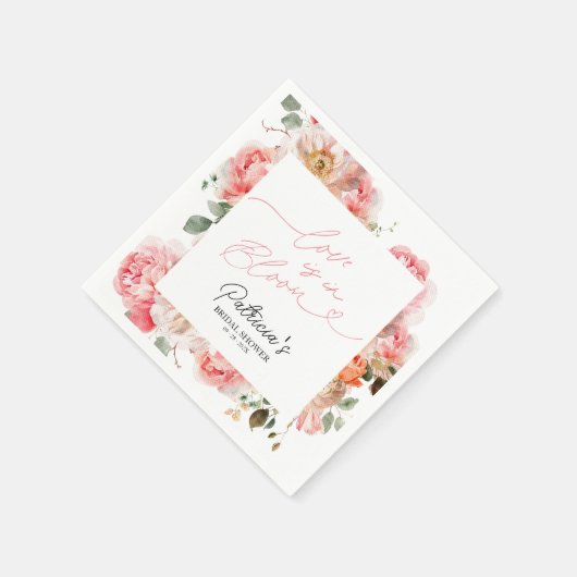 Liebe ist im blühenden Brautparty Blütenblüte Serviette (Ecke)