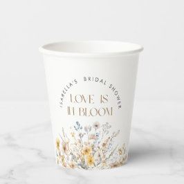 Liebe ist im blühenden Brautparty der modernen Wil Pappbecher