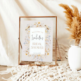 Liebe ist im blühenden Brautparty der modernen Wil Poster