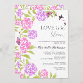Liebe ist im blühenden Brautparty Einladung (Vorne/Hinten)