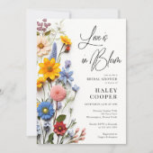 Liebe ist im blühenden Frühling Blumenkohl Brautpa Einladung (Vorderseite)