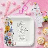 Liebe ist im blühenden Frühling Blumenkohl Brautpa Pappteller (Party)