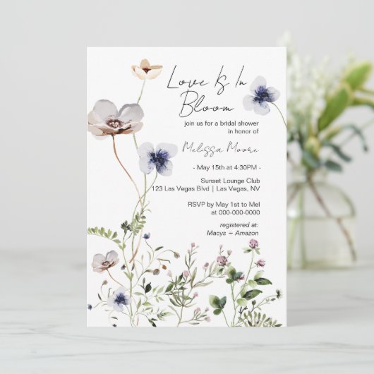 Liebe ist im Blut, Brautdusche Einladung (Stehend Vorderseite)