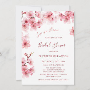 Liebe ist im Blut Cherry Blossom Brautparty Einladung