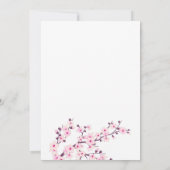 Liebe ist im Blut | Cherry Blossom Brautparty Einladung (Rückseite)