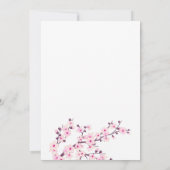 Liebe ist im Blut | Cherry Blossom Brautparty Einladung (Rückseite)