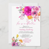 Liebe ist im Blut | Farbige Wildblume Frühjahr Einladung (Vorderseite)