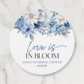 Liebe ist im blutdruckblauen blauen Brautparty Geschenkanhänger (Rückseite)