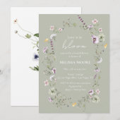 Liebe ist im blutgrünen Brautparty Einladung (Vorne/Hinten)