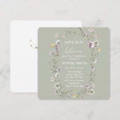 Liebe ist im blutgrünen Brautparty Einladung (Vorne/Hinten)