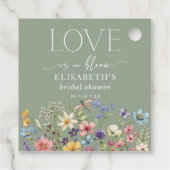 Liebe ist im blutgrünen Brautparty Geschenkanhänger (Rückseite)