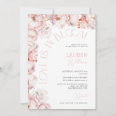 Liebe ist im blutrot-rosa Brautparty Einladung (Vorderseite)