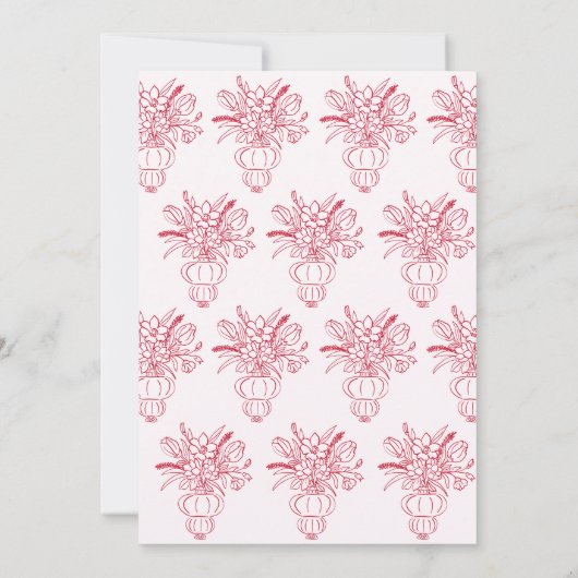 Liebe ist im blutspielend handgezogenen Brautparty Einladung (Rückseite)