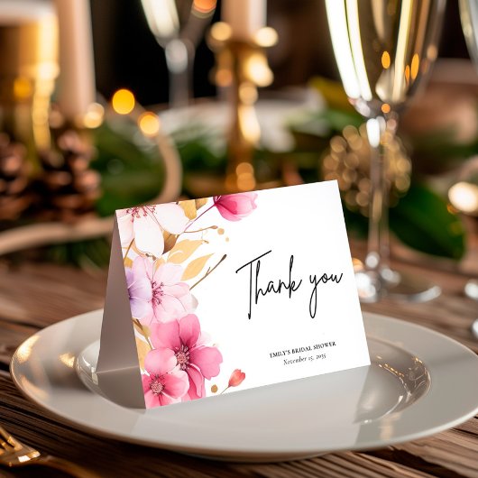 Liebe ist im Brautparty Bloom Dankeskarte