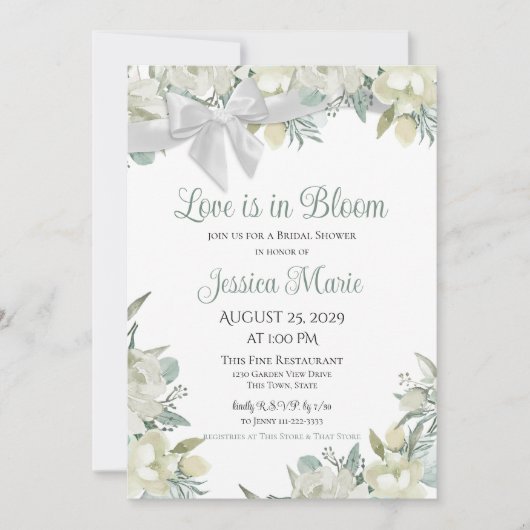 Liebe ist im Brautparty Bloom Einladung (Vorderseite)