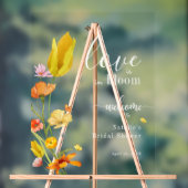 Liebe ist im Brautparty "Bloom Spring" willkommen Acrylschild (Neutral)